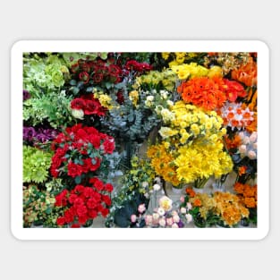 Bunches of Colourful Flowers Sticker